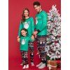 Ensembles de pyjama de famille avec imprimé bonhomme de neige de Noël - multicolor MOM M