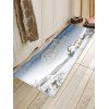 Tapis Anti-dérapant Absorbant d'Eau Neige et Père Noël Imprimés - multicolor W16 X L47 INCH