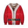 Sweat-shirt ras du cou imprimé 3D - Rouge Lave L