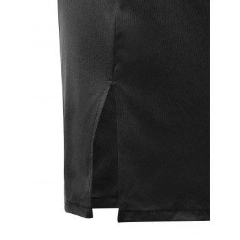 Fold Over High Waist Sheath Dress