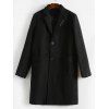 Manteau Poche à Rabat avec Simple Boutonnage - Noir S