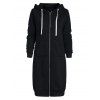 Robe Longue Zippée à Capuche - Noir XL