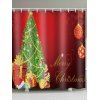 Rideau de Douche Imperméable Sapin de Noël et de Cadeau Imprimés - multicolor W59 X L71 INCH