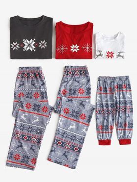 Patterned Family Matching Christmas Pajama Set
