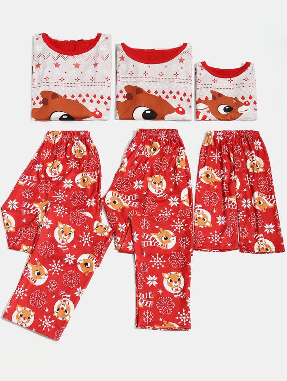 Pyjama de famille assorti à motif de wapiti de Noël - multicolor DAD S