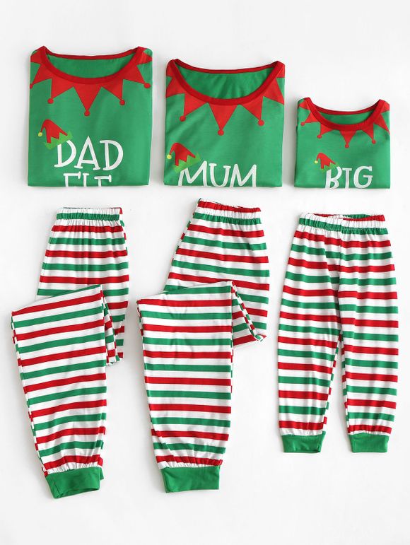 Pyjamas de Noël de famille assortis - Vert Trèfle KID 120