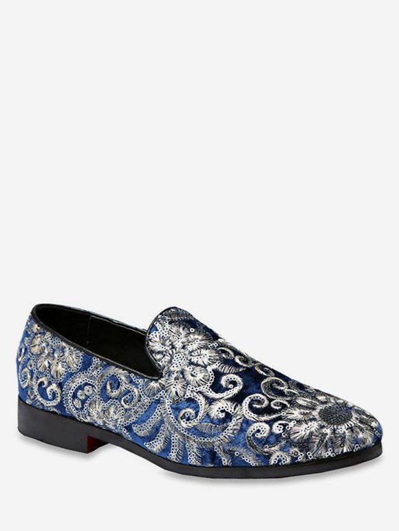 Chaussures Vintages Brodées - Bleu EU 46