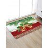 Tapis Anti-dérapant Absorbant d'Eau Motif de Cloche et Sapin de Noël - multicolor W24 X L35.5 INCH