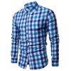 Chemise Décontractée Motif à Carreaux - Bleu Dodger M