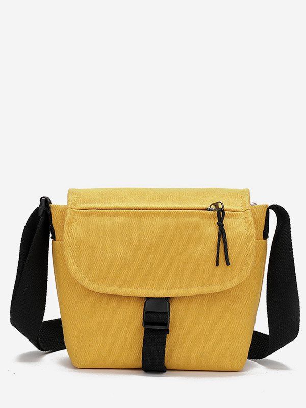 

Hasp Design Student Crossbody Bag, Corn yellow