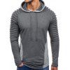 Sweat à Capuche Superposé en Blocs de Couleurs à Cordon - Cendre gris XS