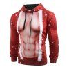Sweat à capuche imprimé corps humain de Noël - multicolor XL