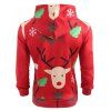 Christmas Faux Suit Print Pullover Hoodie - multicolor 2XL
