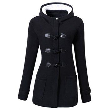 Image of Plus Size Front Pockets Duffle Coat