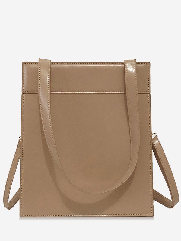 

Magnet Hook Design Zipper Crossbody Bag, Light khaki