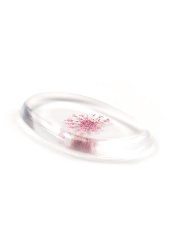 Éponge de Maquillage Rransparente Fleuri Multifonctionnelle en Silicone - Rose 