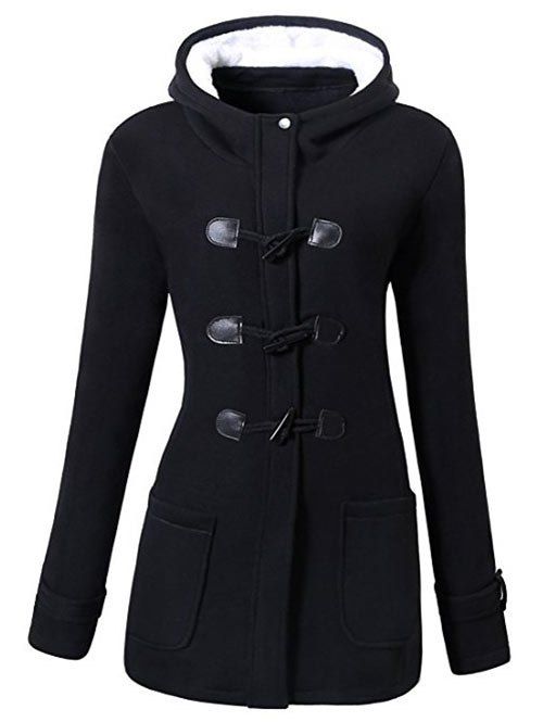 Duffle-coat à poches de grande taille - Noir 5X