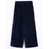 Pantalon de Neuf Minutes de Grande Taille en Velours à Cordon - Bleu profond L