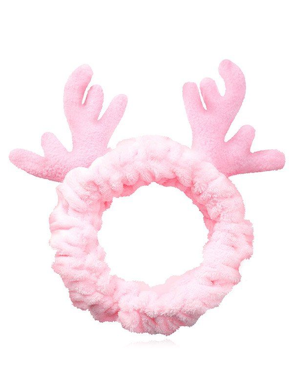 

Christmas Antler Pattern Fluffy Hair Band, Pink