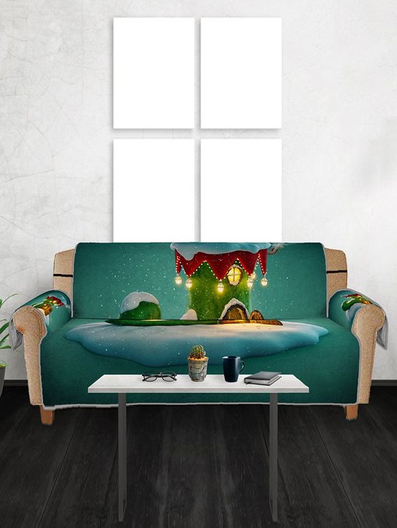 Housse de Canapé de Noël Maison Imprimée - multicolor THREE SEAT