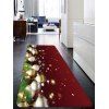 Tapis Anti-dérapant Absorbant d'Eau Motif Boule de Noël - multicolor W16 X L47 INCH
