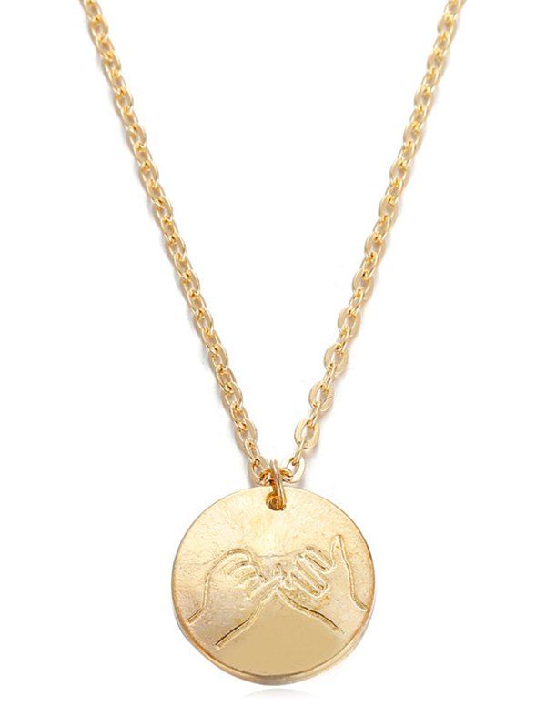 

Hand Gesture Pendant Necklace, Multi-b