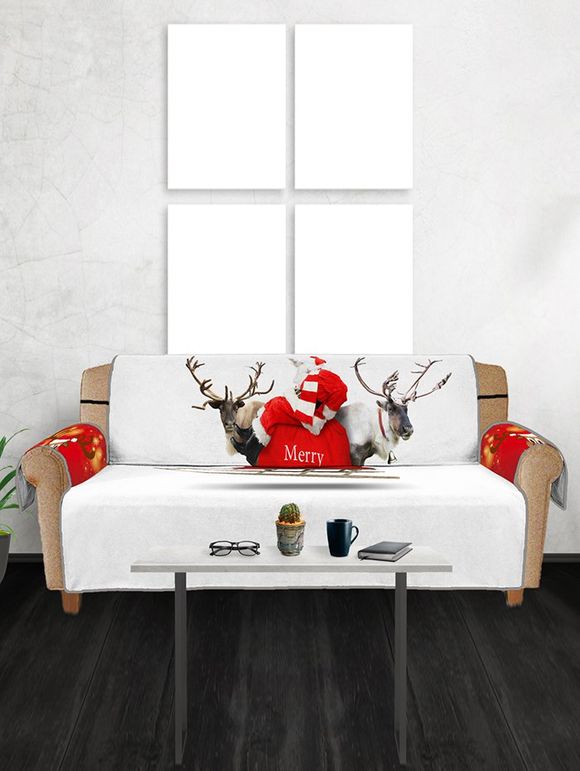 Housse de Canapé de Noël Cerf Imprimé - multicolor THREE SEATS