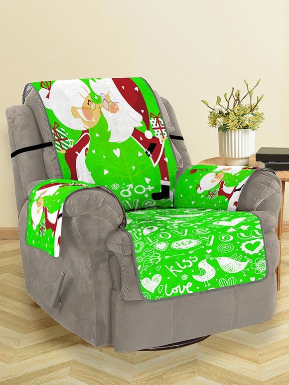 Housse de Canapé de Noël Motif de Coupe Père Noël - multicolor SINGLE SEAT