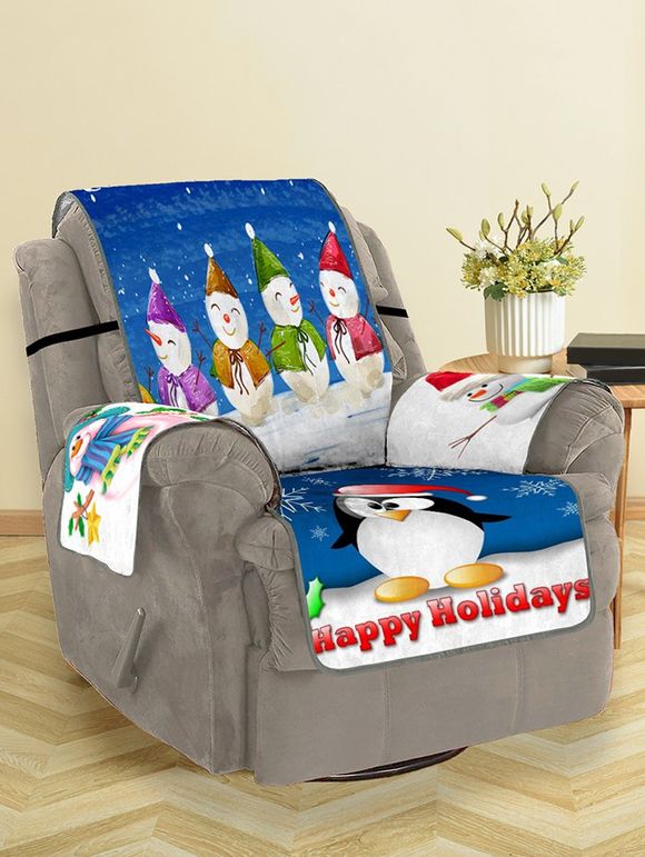 Housse de Canapé de Noël Motif de Bonhomme de Neige - multicolor SINGLE SEAT