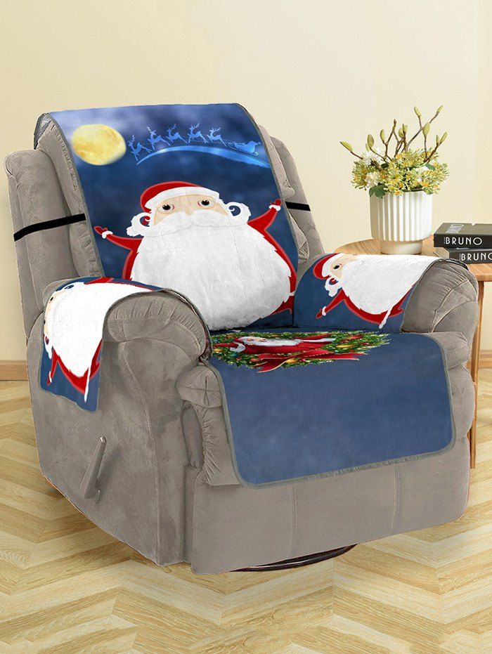 

Christmas Night Santa Claus Print Couch Cover, Multi