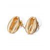 Alloy Shell Shape Stud Earrings - GOLD 