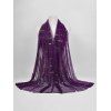 Echarpe Longue Décorative Vintage Sequins - Violet Aimable 