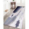 Tapis de Sol de Noël Flocon de Neige Imprimé en Laine - Blanc W24 X L71 INCH