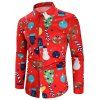 Christmas Theme Button Up Shirt - multicolor 3XL