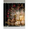 Rideau de Douche Imperméable de Noël Sapin et Cadeaux Imprimés - multicolor W71 X L71 INCH