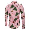 Chemise à Imprimé Bonhomme de Neige Bonbon et Sapin de Noël - Rose XL