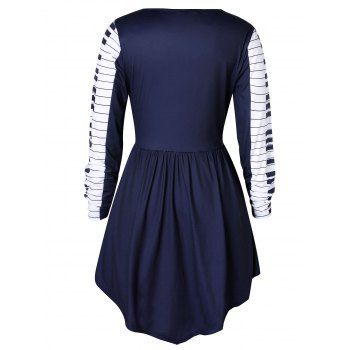 

Plus Size Piano Keys Print T-shirt, Cadetblue