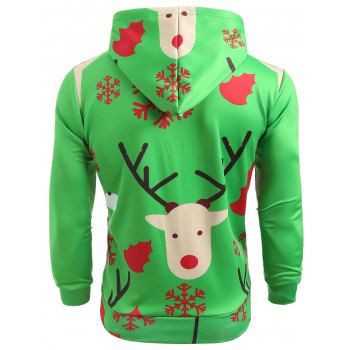 

Christmas Faux Suit Print Pullover Hoodie, Shamrock green