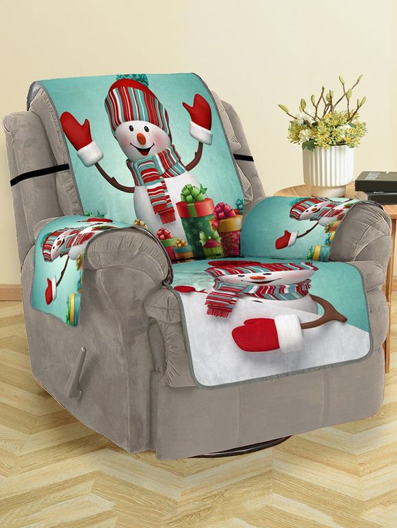 Housse de Canapé de Noël Flocon de Neige Motif de Cadeau - multicolor SINGLE SEAT
