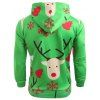 Christmas Faux Suit Print Pullover Hoodie - SHAMROCK GREEN 3XL