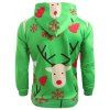 Christmas Faux Suit Print Pullover Hoodie - SHAMROCK GREEN L