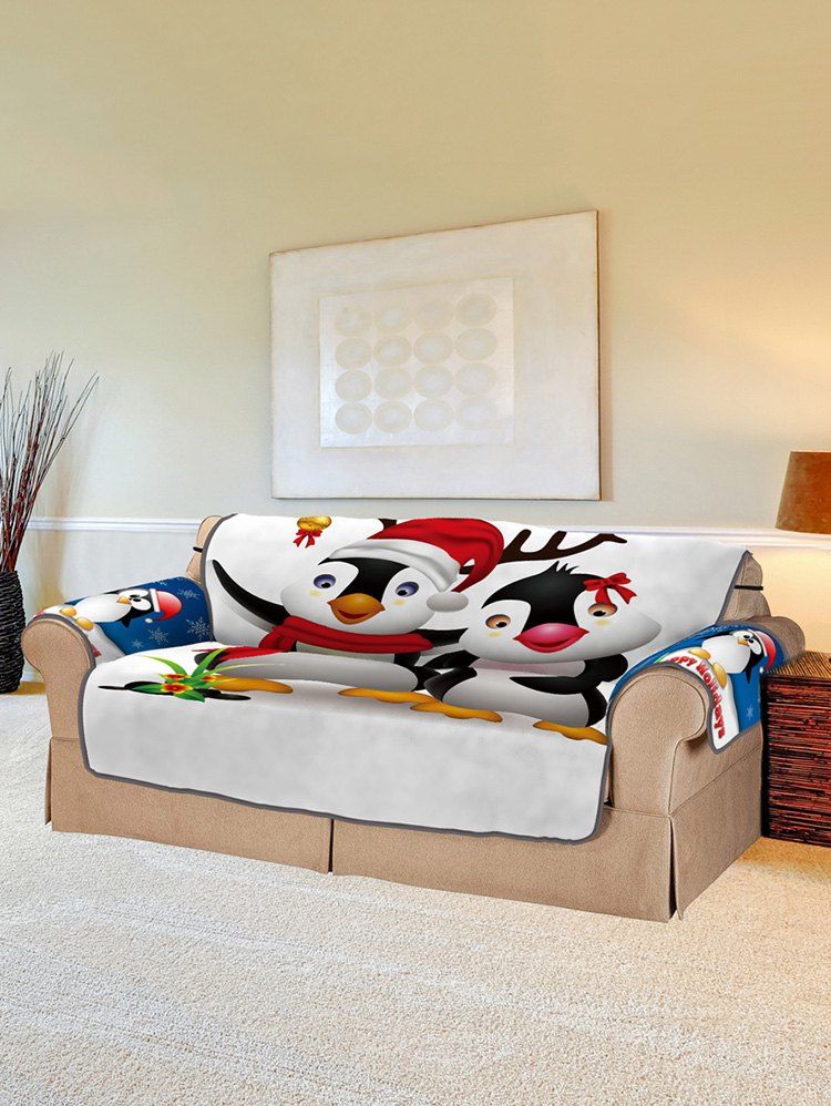 

Christmas Penguin Pattern Couch Cover, Multi