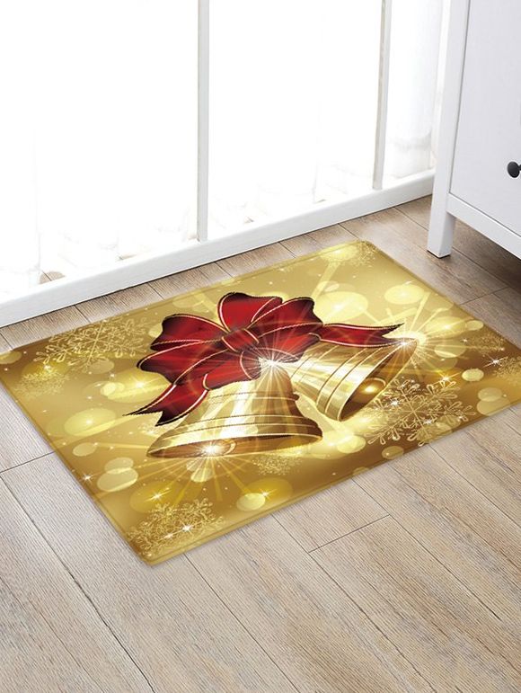 Tapis Anti-dérapant Absorbant d'Eau Motif de Cloche et de Nœud Papillon - multicolor W24 X L35.5 INCH