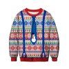 Sweatshirt de Noël en faux cravate avec bonhomme de neige - multicolor L