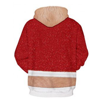 

Christmas Coat Print Drawstring Hoodie, Multicolor