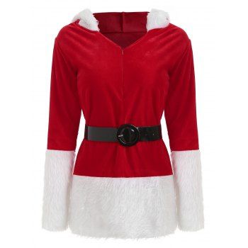 Christmas Santa Claus Costume Velvet Dress dresslily imagine noua 2022