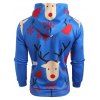 Christmas Faux Suit Print Pullover Hoodie - COBALT BLUE XL