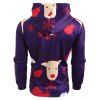 Christmas Faux Suit Print Pullover Hoodie - PURPLE 2XL