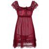 Robe Body en Maille Transparente - Rouge Vineux ONE SIZE
