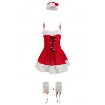 Christmas Santa Claus Dress Costume Set dresslily imagine noua 2022